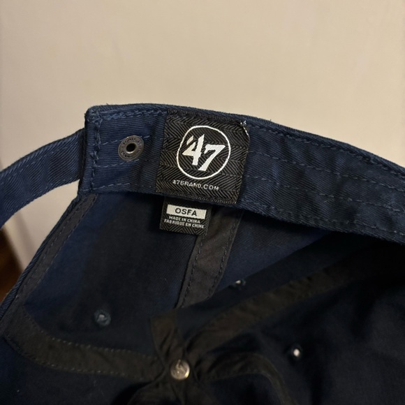 Atlanta Braves Hat Cap Strap Back Blue Red Plain Logo Baseball Adjustable - Picture 10 of 11